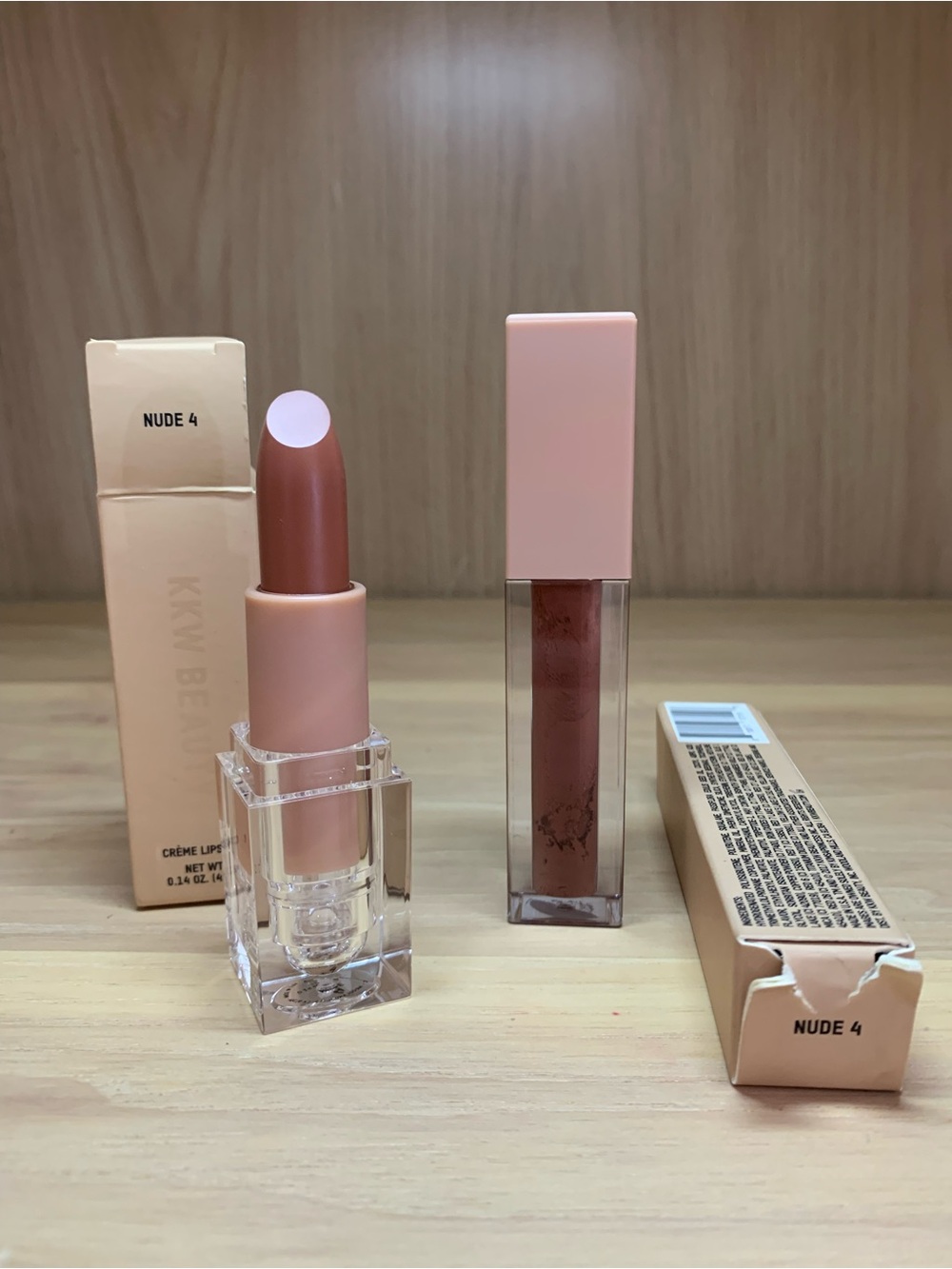 RARE KKW Beauty Nude 4 Lip Duo - BRAND NEW Lipstick + Lip Color